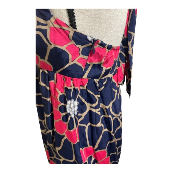 Tabitha womens silk halter neck zipper side baby doll floral blouse size 6 - Picture 8 of 10